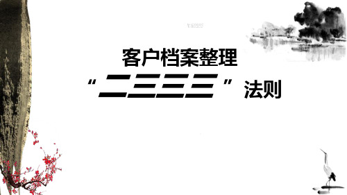 ta客户档案整理二三三三法则33页汇总