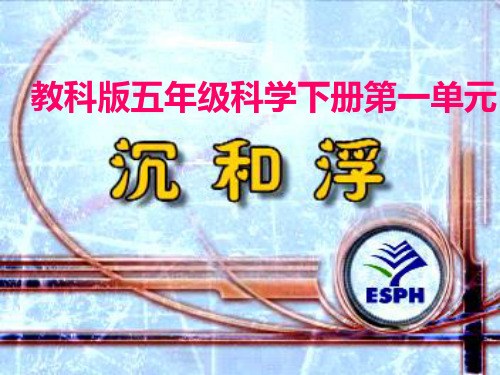(精选)第1课《物体在水中是沉还是浮》
