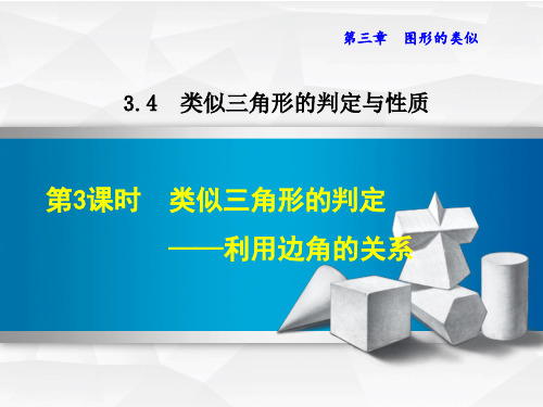 相似三角形的判定——利用边角的关系课件(湘教版)