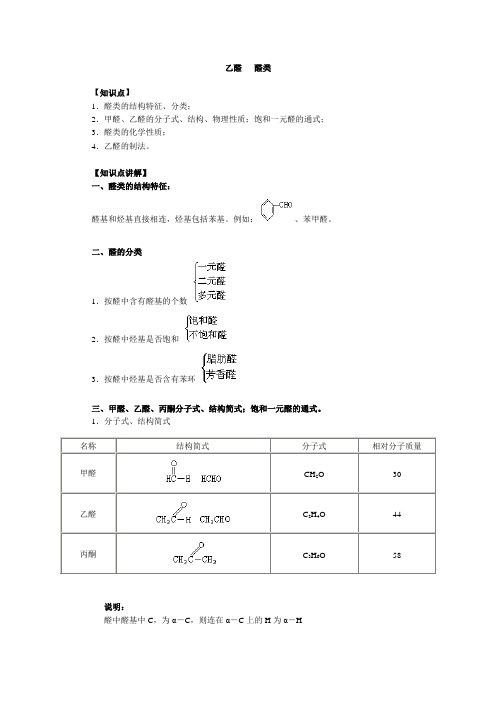 乙醛 醛类