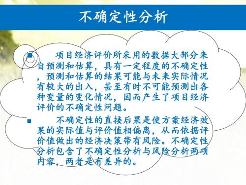 工程方案的不确定性分析与风险分析 PPT课件