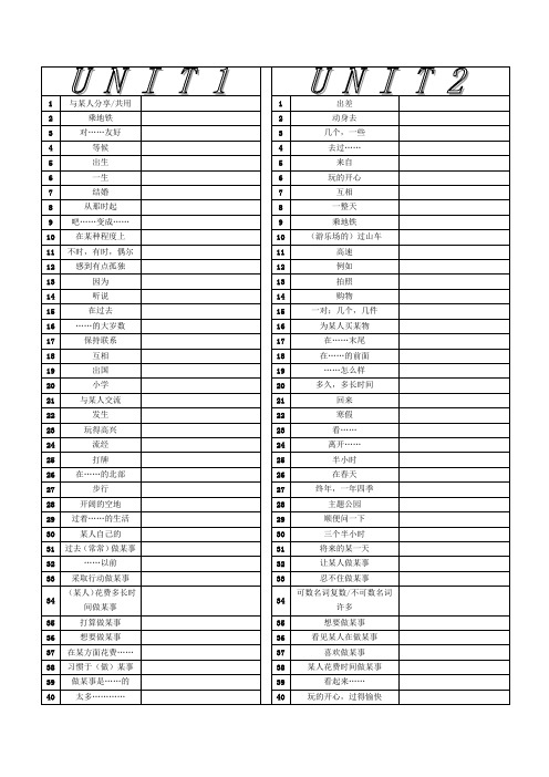8B词组汇总