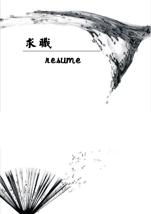 个人简历大赛获奖作品