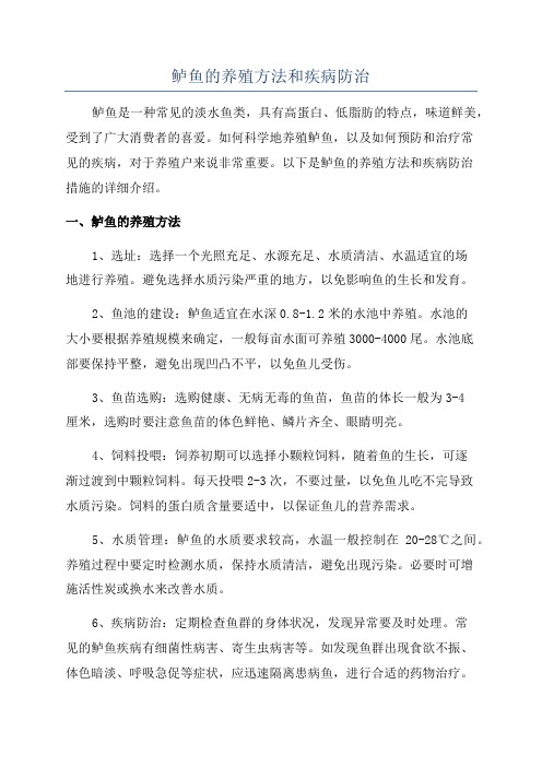 鲈鱼的养殖方法和疾病防治