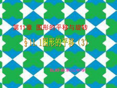 2014年青岛版八年级下11.1图形的平移(3)课件