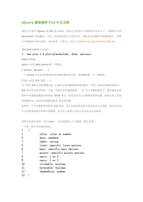 jQuery图表插件Flot中文文档