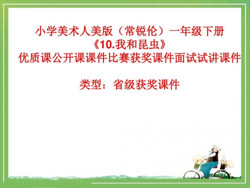 小学美术人美版(常锐伦)一年级下册《10.我和昆虫》优质课公开课课件比赛获奖课件面试试讲课件A006