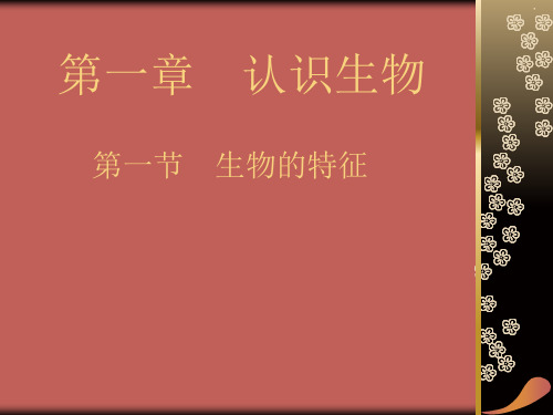 人教版七年级上册生物  生物的特征  课件