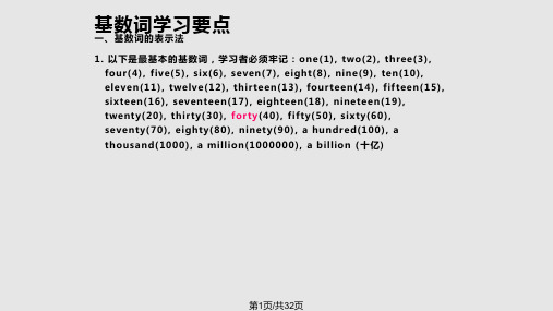 英语序数词学习要PPT课件