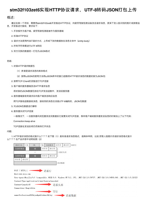 stm32f103zet6实现HTTP协议请求，UTF-8转码JSON打包上传