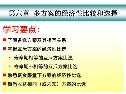 第六章多方案比选