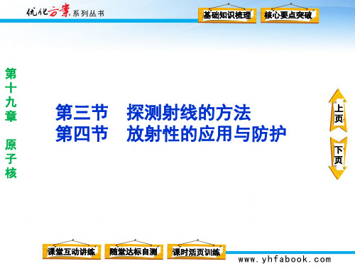 第十九章第四节放射性的应用与防护