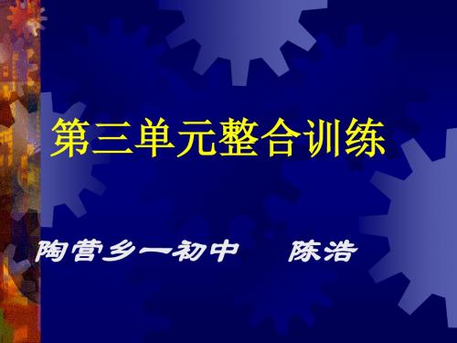 九年级下册第三单元整合训练PPT 苏教版 (共34张PPT)