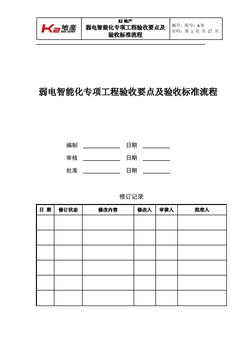 弱电智能化专项验收要点及标准