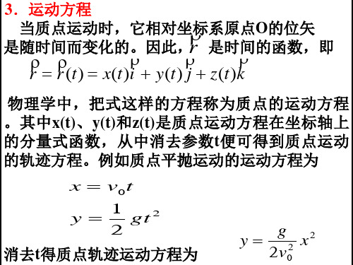 运动方程、速度