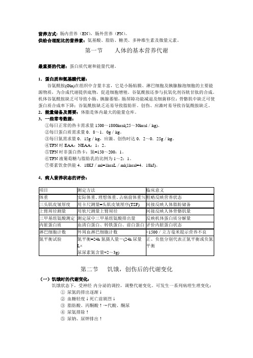 第11章 外科病人的营养代谢