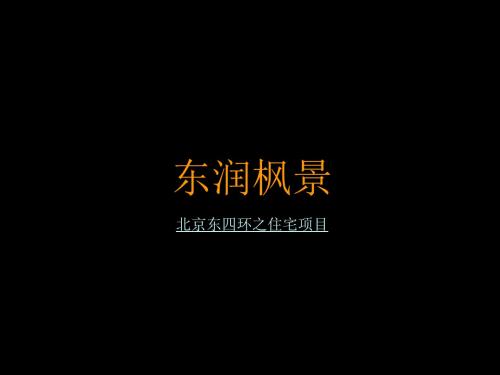 《xx住宅项目提案》PPT课件