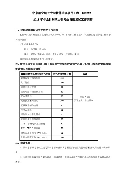 2018年非全日制硕士研究生调剂复试工作安排.doc