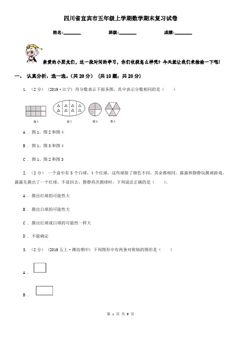 四川省宜宾市五年级上学期数学期末复习试卷