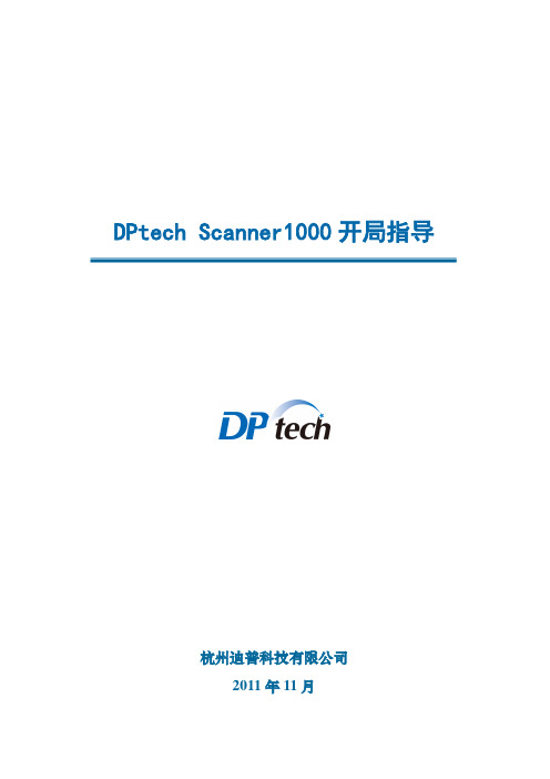 DPtechScanner1000系列漏洞扫描系统开局指导资料