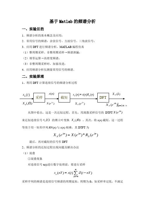 频谱分析实验报告