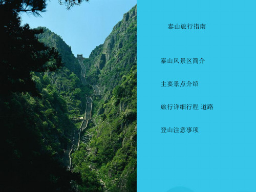 (优)泰山旅游指南PPT资料