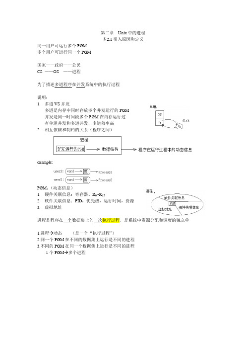 《高级操作系统》2.第二章 Unix中的进程