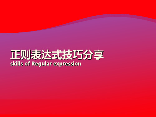 正则表达式技巧分享PPT课件