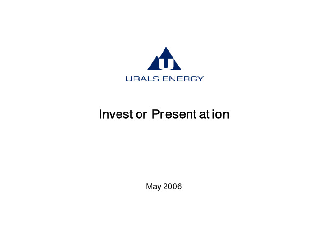 Investor Presentation