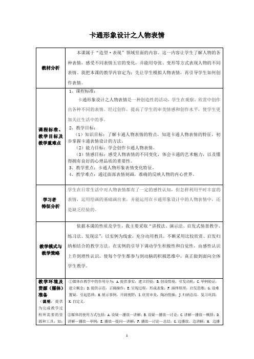 教育部参赛_卡通形象设计之人物表情_陈洋