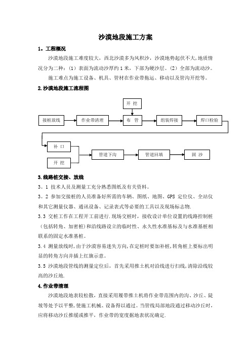 长输管道沙漠地段施工方案