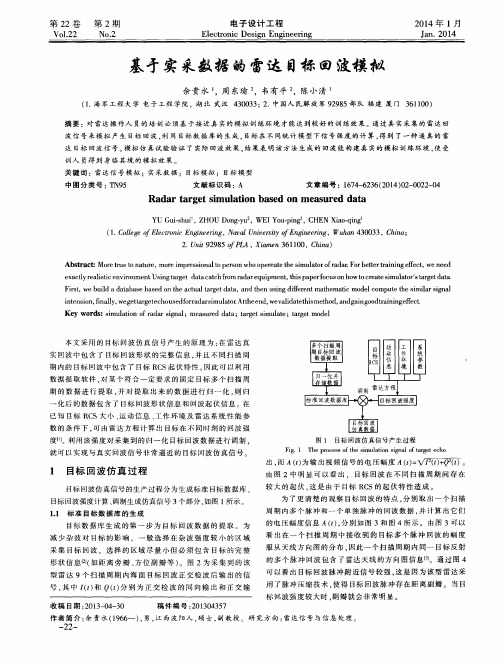 基于实采数据的雷达目标回波模拟