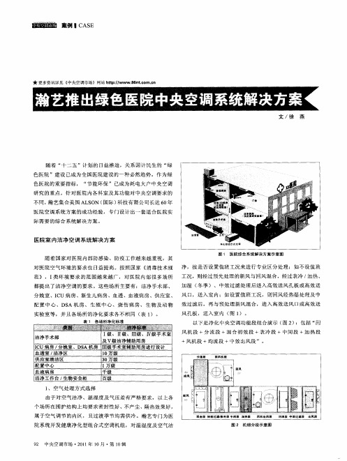 瀚艺推出绿色医院中央空调系统解决方案