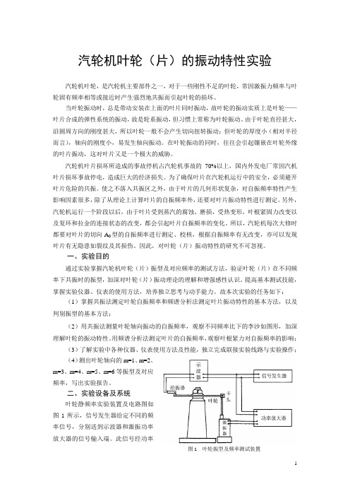 叶片(轮)振动特性实验