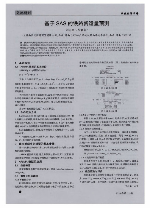 基于SAS的铁路货运量预测