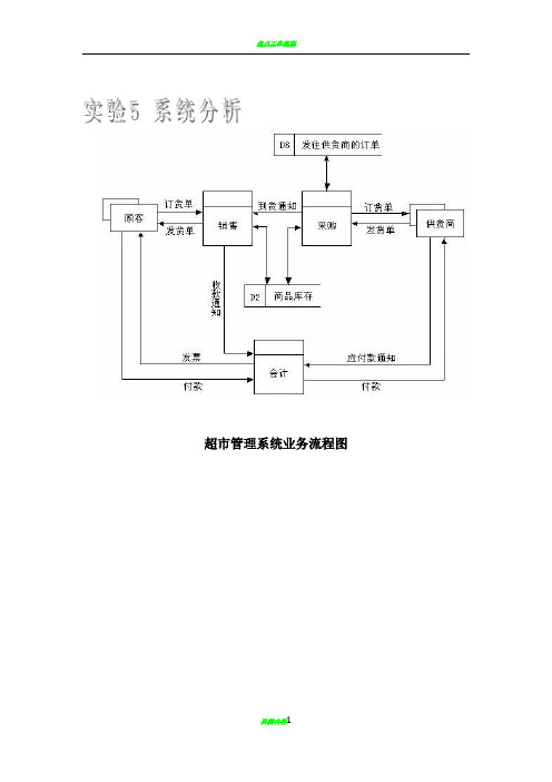 超市管理系统业务流程图