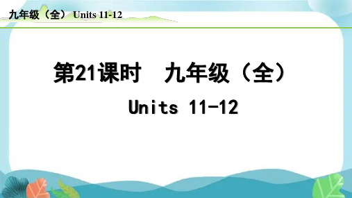 中考总复习人教版英语21-第21课时  九年级(全)Units11-12(精练册)