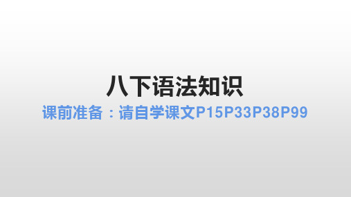 2022—2023学年统编版语文八年级下册语法知识——病句修改