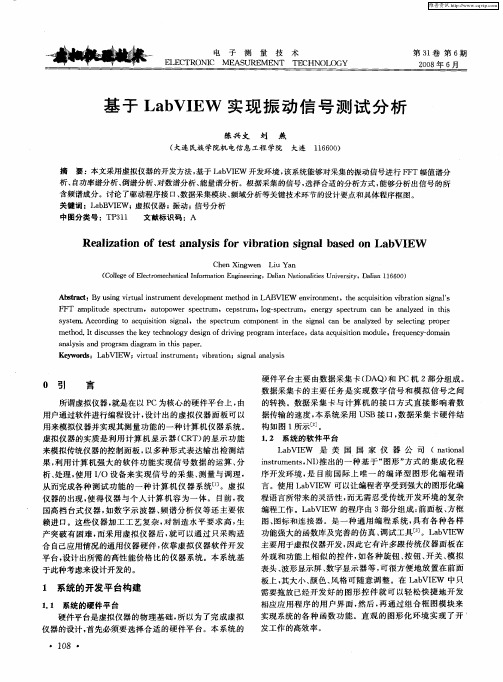 基于LabVIEW实现振动信号测试分析