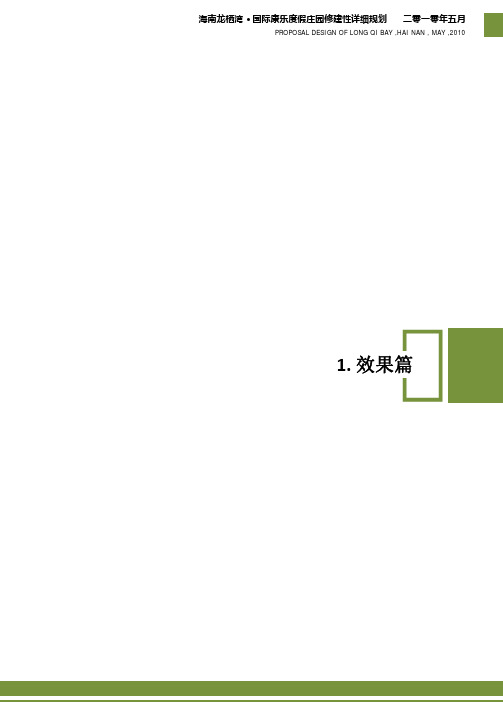 海南龙栖湾修建性详细规划阶段成果