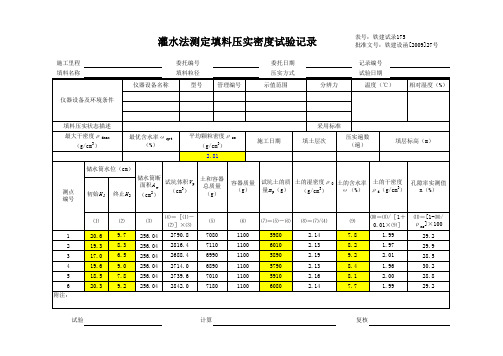 灌水法计算模板