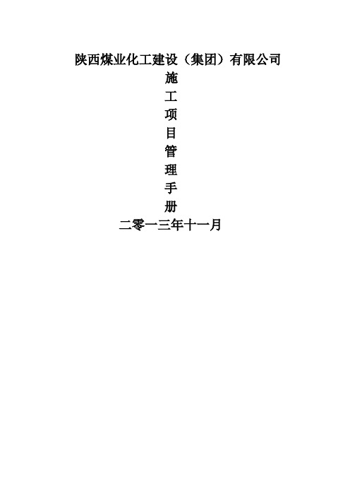 项目管理手册终稿