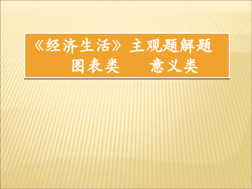 《经济生活》主观题解题图表类意义类