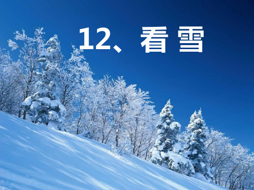 二年级语文上《看雪》627PPT课件 一等奖名师公开课比赛优质课评比试讲