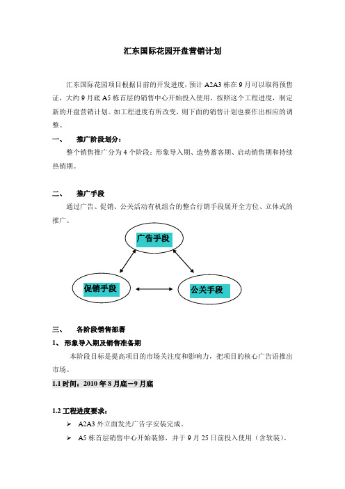 中原地产开盘营销计划