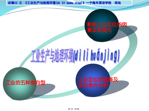 江苏省徐州市睢宁县宁海外国语学校鲁教版地理必修二课件工业生产与地理环境复习
