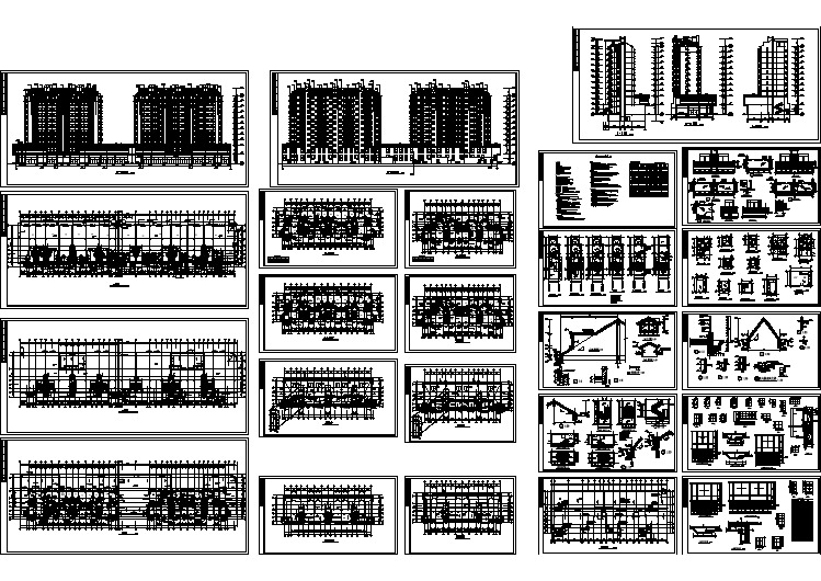 某地区十一层住宅建筑施工CAD设计图纸