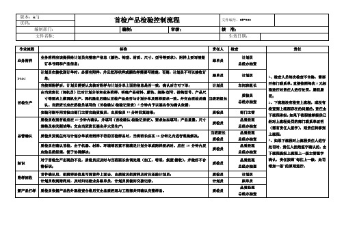 首件确认流程