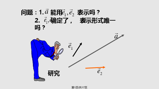 高中数学优质课比赛平面向量基本定理PPT课件