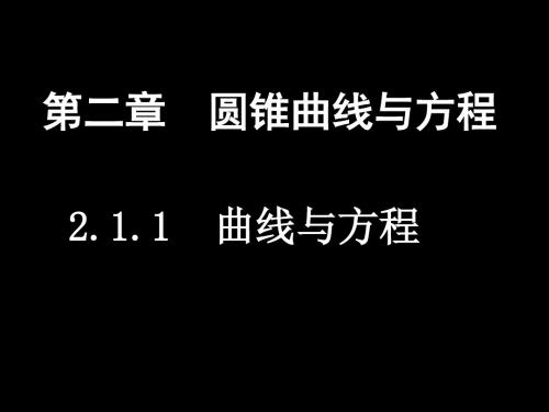 高中数学选修2-1：2.1.1 曲线与方程 (共29张PPT)